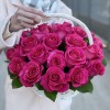 25 малиновых роз Пинк Флойд в корзине