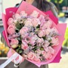 25 роз Свит Ревиваль с альстромерией