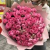 25 розовых кустовых пионовидных роз Жизель