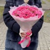 25 розовых кустовых роз Эйлин 40 см