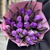 25 тюльпанов цвета фуксия