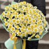 Букет из 25 желтых Сантини Пуговка