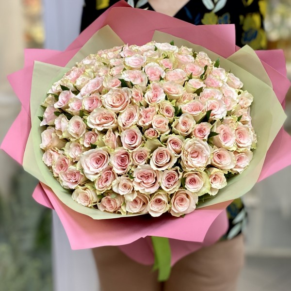 101 нежная роза Пинк Атена
