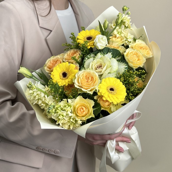 Букет дня с розами Летний день