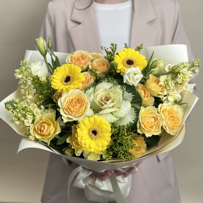 Букет дня с розами Летний день