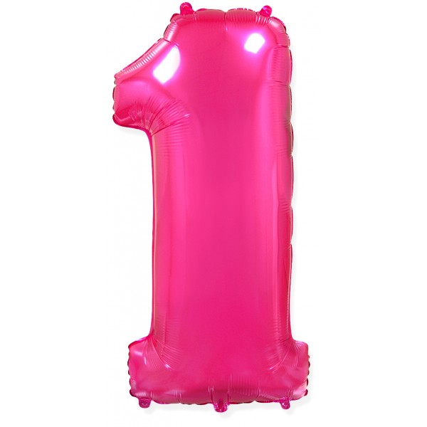 Фуше фольгированный шар цифра 1