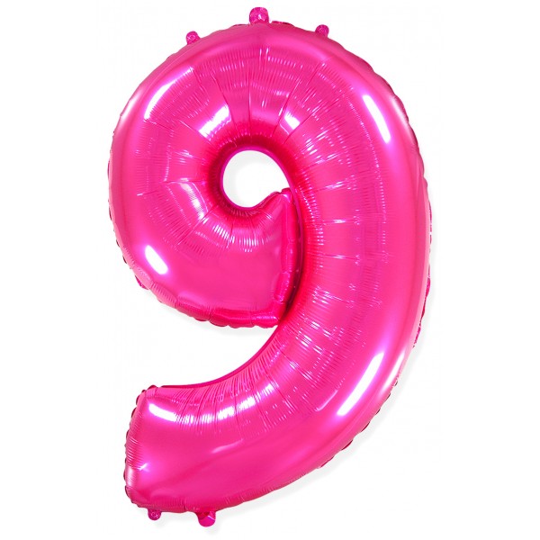 Фуше фольгированный шар цифра 9