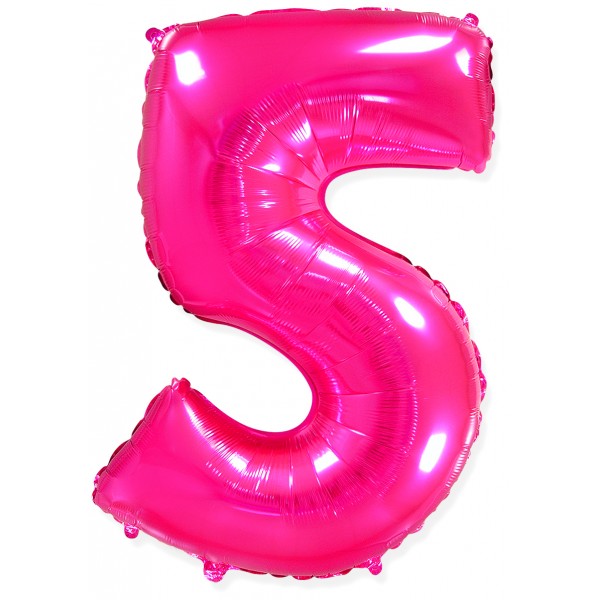 Фуше фольгированный шар цифра 5