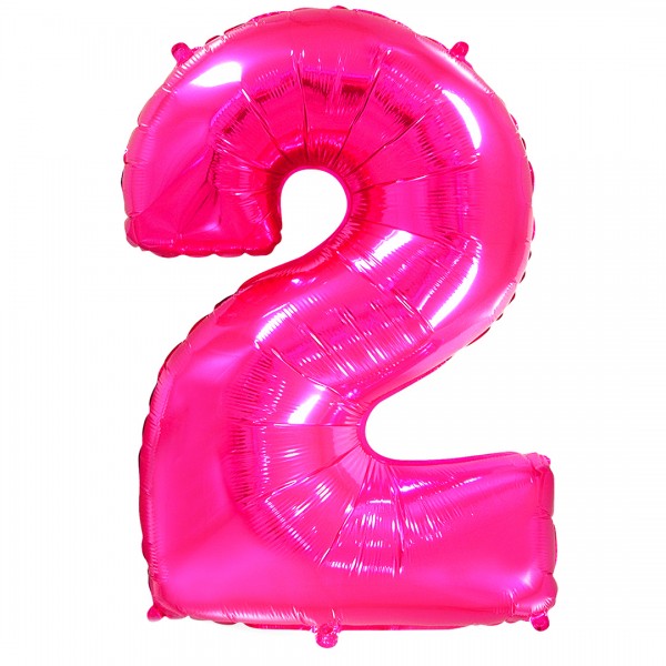 Фуше фольгированный шар цифра 2