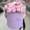 25 пионов Сара Бернар в коробке