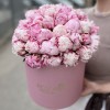 51 розовый пион Сара Бернар в коробке