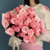 15 розовых кустовых роз Бердс Нест 50 см