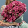 25 кустовых пионовидных роз Пурпл Куин 40 см