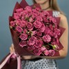 35 кустовых пионовидных роз Пурпл Куин 40 см