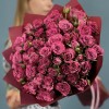 35 кустовых пионовидных роз Пурпл Куин 40 см
