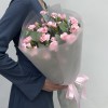 15 кустовых нежно-розовых гвоздик