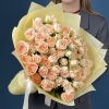 15 кустовых пионовидных роз Минеола 40 см