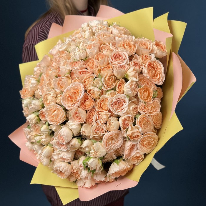 51 кустовая пионовидная роза Минеола 40 см