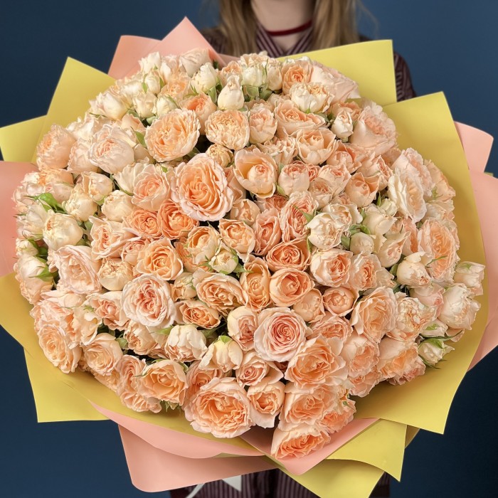 51 кустовая пионовидная роза Минеола 40 см