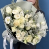 Сборный букет из белых роз Снежные мечты