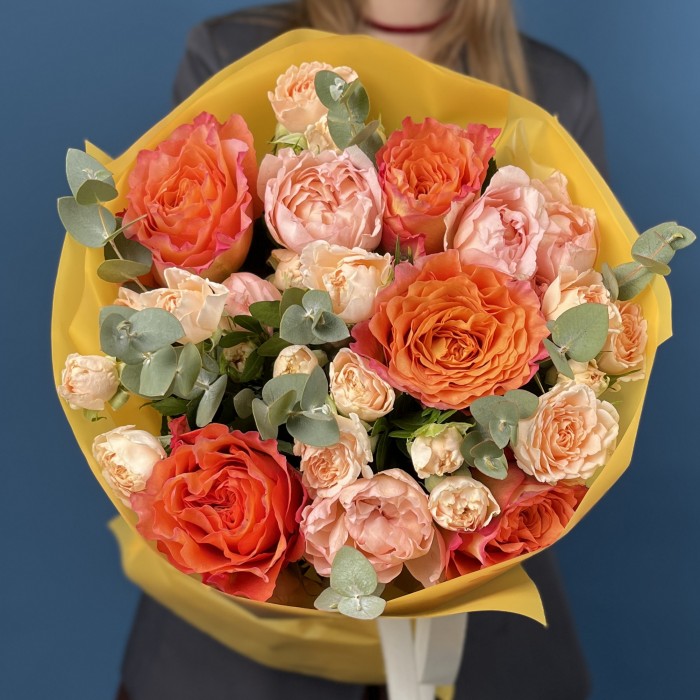 Сборный букет из роз Оранжевое небо