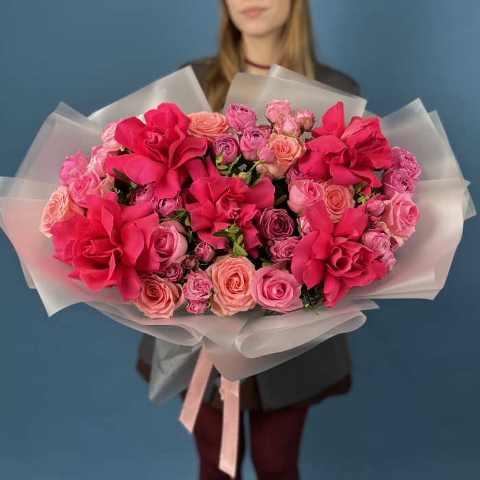 Авторский букет из роз Аромат любви