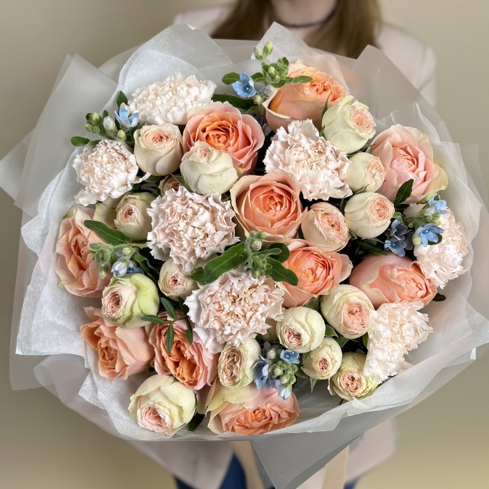 Сборный букет персиковый пирог