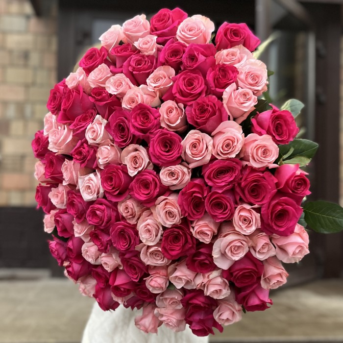 101 Роза Би Свит и Пинк Флойд 70 см