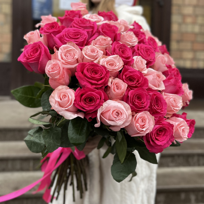 51 Роза Би Свит и Пинк Флойд 60 см