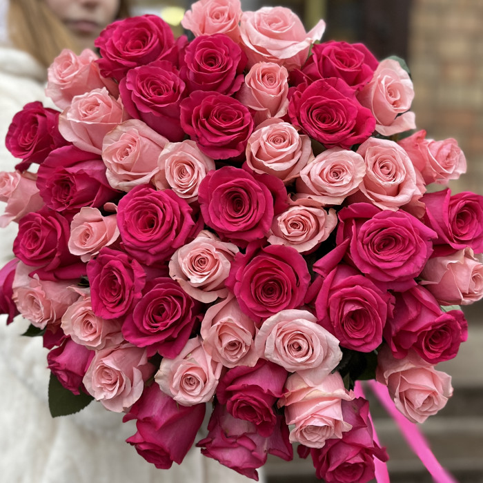 51 Роза Би Свит и Пинк Флойд 60 см