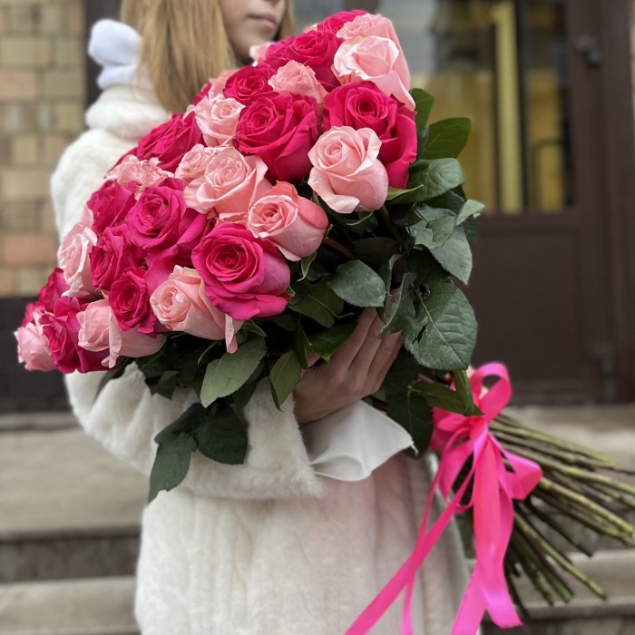 51 Роза Би Свит и Пинк Флойд 70 см