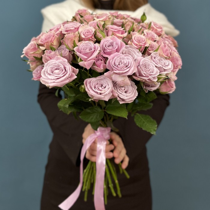 Сиреневая кустовая Роза Лейла 40 см