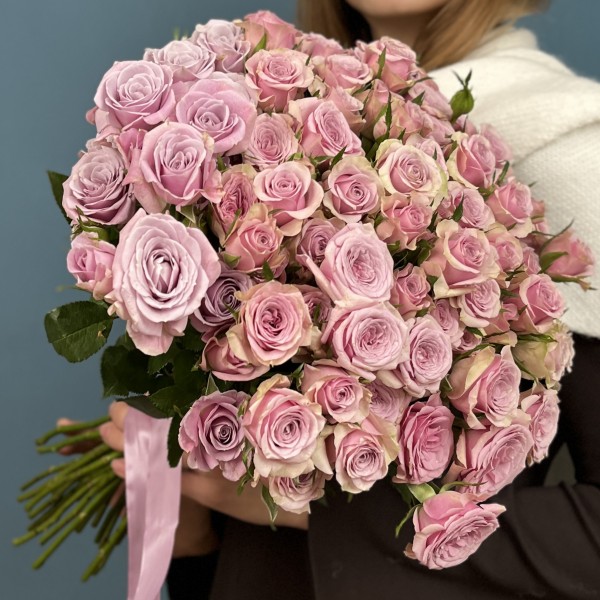 Сиреневая кустовая Роза Лейла 40 см