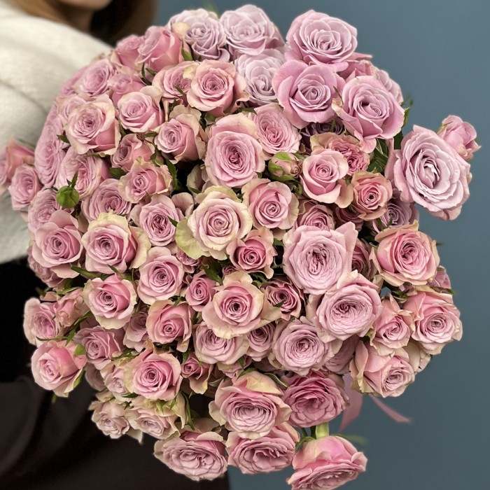 Сиреневая кустовая Роза Лейла 40 см