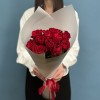 11 красных роз Мадам ред 50 см