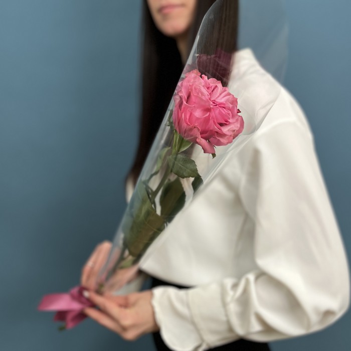 1 сиреневая роза Кантри блюс 60 см