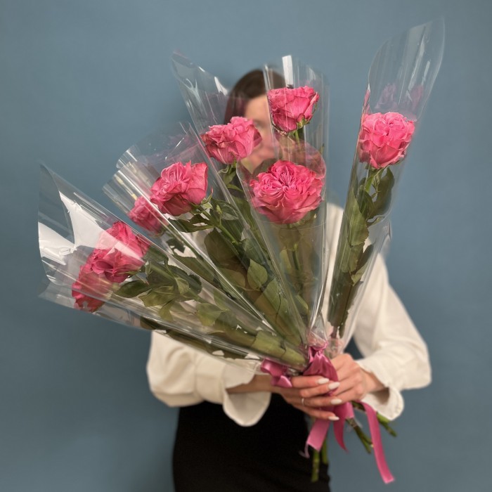 1 сиреневая роза Кантри блюс 60 см