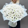 25 белых кустовых хризантем Бакарди