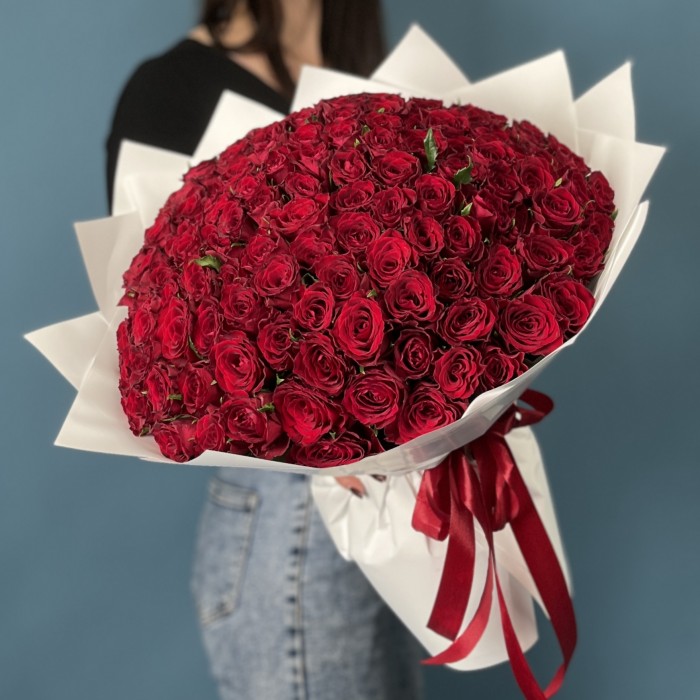 151 красная роза 40 см