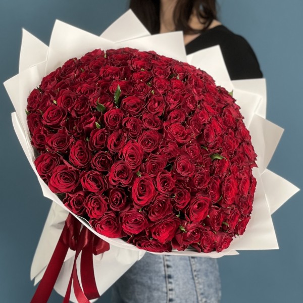 151 красная роза 40 см