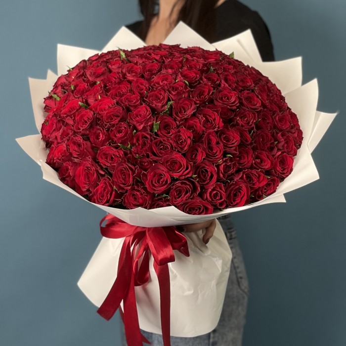 151 красная роза 40 см