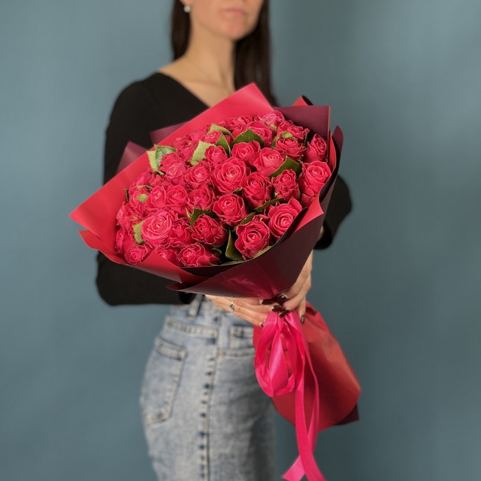 41 малиновая Роза на Рубиновую свадьбу