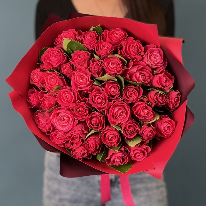 41 малиновая Роза на Рубиновую свадьбу