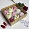 Клубника в шоколаде розовые мишки 9 штук