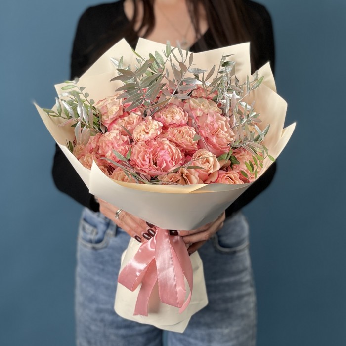 Пионовидная роза Кантри Кенди на Жемчужную свадьбу