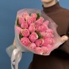 25 розовых роз Селеб 40 см