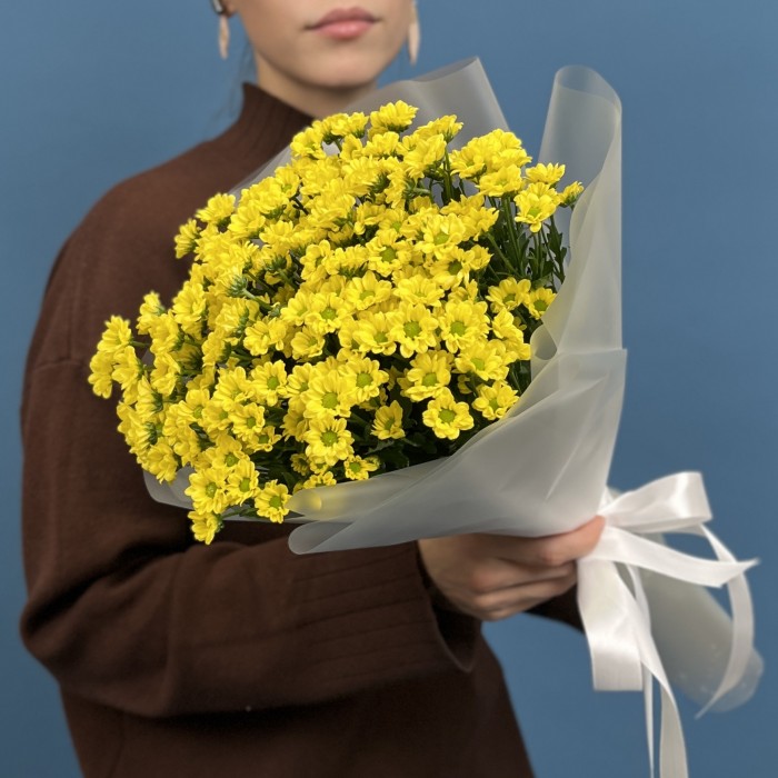 7 желтых хризантем Сантини