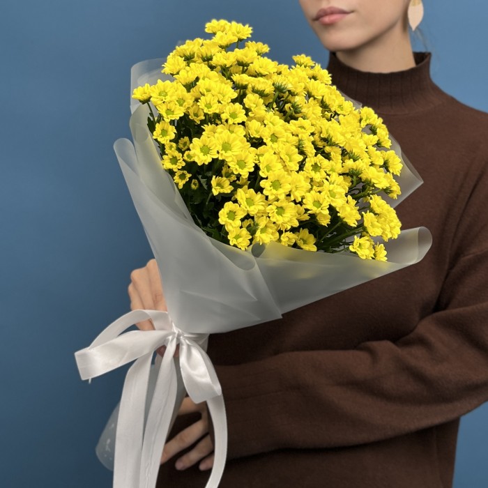 7 желтых хризантем Сантини