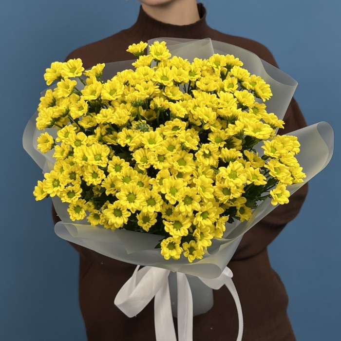 7 желтых хризантем Сантини