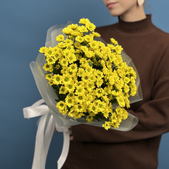 7 желтых хризантем Сантини